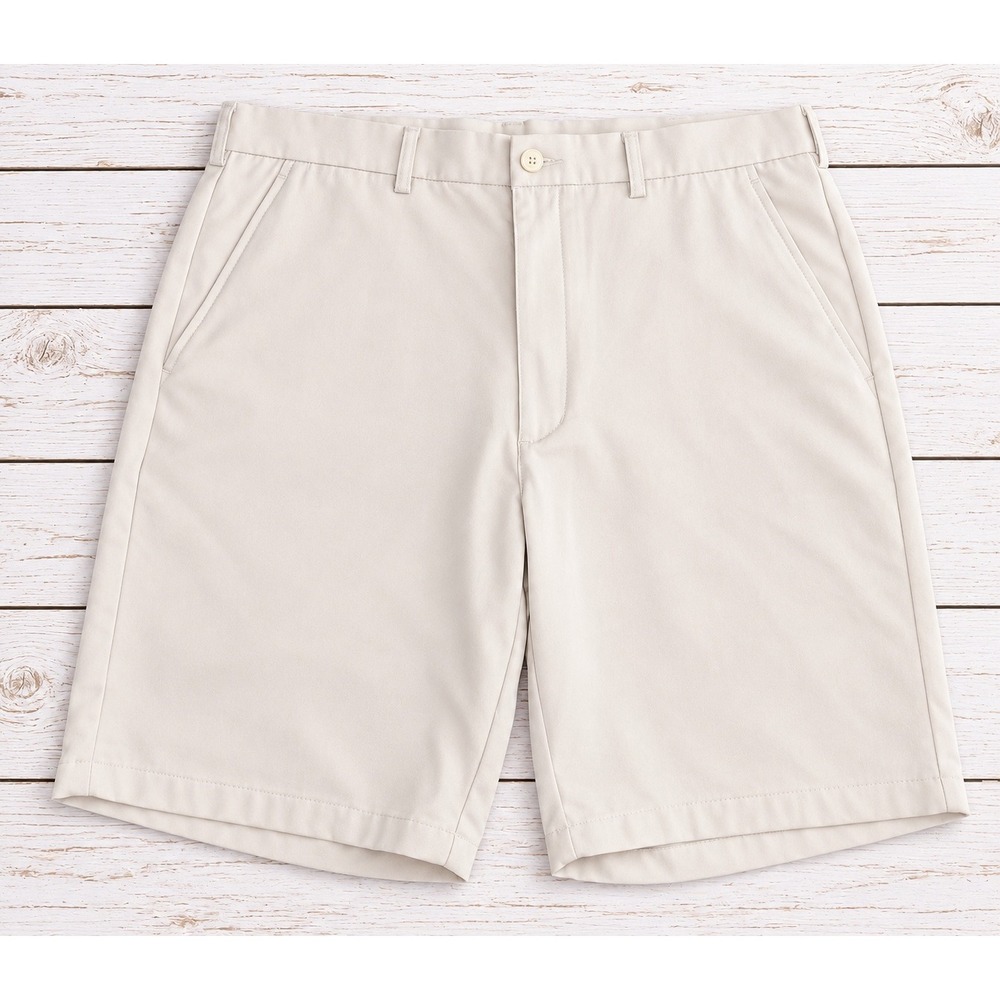 Ben Hogan PGA Tour Golf Shorts Sporty Performance Khaki Tan Flat Front Mens 36
